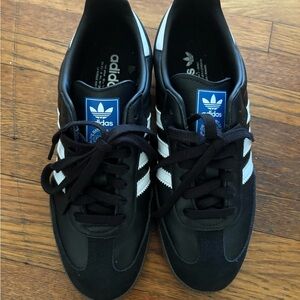 Adidas Black and White Gum Sole Sneakers